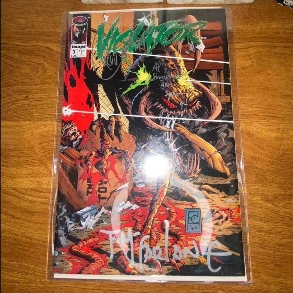 Violator #3 comic signed tod mcfarlane used